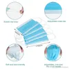 Ready to Ship US Stock 1-3 Days Disposable Face Mask 3-layers Non-woven Mouth Non Anti-Dust Anti-bacterials Breathable Safety Masks