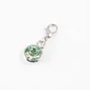 12 Month Round Crystal Birthstone Charms Dangle Charm With Lobster Clasp for DIY Jewelry Making 12pcs/lot