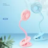 Mini Clip Wentylator Przenośny Fajny Rechargeable Fan z LED Light Desktop Kolorowe Night Light Wentylatory Party Favor 100 sztuk OOA8105