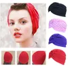 Kvinnor Swimming Pool Cap Multi-Color Headscarf Bonnet Kepsar för Yoga Utomhus Sport Cap Swimming Caps