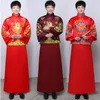 Mannelijke cheongsam etnische kleding Chinese oude kostuum mannen traditionele trouwjurk rode partij vestido vintage bruidegam