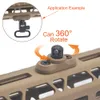 M-Lok Rail Attachment Mount Adapter för MLOK Handguard System_Aluminum Black / Red / Tan Colors