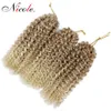 Nico Hair Malibob 3Packs Kanekalon Syntetiska bulk hårförlängningar 8inch Mali Bob Afro Curly Crochet Braids1219490