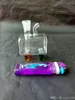 Accessoires de bangs en verre de narguilé de petite boîte transparente, Pipes à fumer en verre colorées mini multi-couleurs Pipes à main Meilleur verre de cuillère