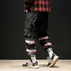 M-5XL Мужчины Грузовые брюки Harajuku Side Pocket Harem Hip Hop Dance Compare Plus Размер 2021 Повседневные Men1