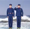 China Vietnam War Vestment Old Style 1965 Kläder Blue Sea Chinese Navy Uniform Dacron Militär Suits Special Labour Protection Overalls