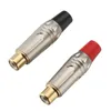 Freeshipping 100Pcs/50Pairs RCA connector Male Jack Female Plug Audio Video Wire Connector Adapter Nickelplated High Quality