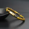 Pulseras de piel de serpiente pitón auténtica de 6mm, pulsera de cuero de acero inoxidable con hebilla magnética, joyería para hombre, regalo