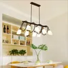 Stile moderno 6 8 10 teste Illuminazione dell'isola della cucina, moderna illuminazione a sospensione lineare per sala da pranzo Studio Bar con lampadina gratuita