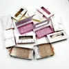 Ny design Partihandel Eyelash Förpackning Box Ögonfransar Väskor för Mink Ögonfransar Faux Cils Magnet Marmor Väska för smink