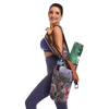 Yoga -Tasche Öko -freundschaftsfreundliche Bulk -gedruckte Leinwand Sport Fitness Fitnessmatten Matte mit großer Seitenpocke Reißverschluss Tasche