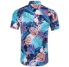 Precio barato Ventas Verano Hawaiian Beach Style 3D Gráfico Palma Coco Coco Floral Hombres Imprimir Casual Camisas Aloha Holiday Beach Top Shirts