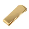 fashion men jewelry designer elegant business style simple plain titanium stainless steel money clip gold silver