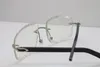 Wholesale- Randlos Metall Brillen T8200762 neue geschnitzte Objektiv Männer Glas-heiße optische Brillen Randlos