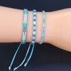 Conjunto de 3 peças de miçangas de semente feitas à mão Vsco Girl Friendship Pulseiras coloridas Boho pulseira ajustável joias presentes para mulheres meninas senhoras atacado