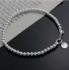 Belle mode élégante couleur or couleur argent 4 MM perles chaîne femmes lettre mignon Bracelet de haute qualité bijoux magnifiques