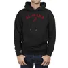 Moda Uomo Aman football college team logo nero felpa in pile stampa felpe con fascia vintage old7959533