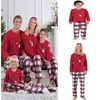 Familj Jul Pyjamas Nyår Familj Matchande Outfits Mother Fader Kids Kläder Satser Xmas Hjort Head Printed Pajamas Sleepwear Nighty