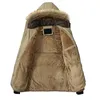 Plus rozmiar 5x futro kołnierz z kapturem mężczyźni kurtka zimowa moda ciepły wełna liniowiec mężczyzna wierzchnia płaszcze wiatroszczelne męskie parki casaco 8J0705