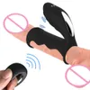 Cock Ring Wireless Remote Control Adult Soft Silicone Male Vibration Dual Ring Sex Delay Chastity Cage 19 Jan29 P40 Y19070602