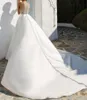 New Fashion A Line Abiti da sposa in pizzo con perline senza spalline Illusion Back robe de mariee vestido de noiva casamento Vestidos De Noiva