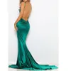 فستان سهرة yousef Aljasmi Mermaid Spaghetti حزام الرسن كبير الظهر مطوية مثيرة