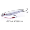 Nieuwe Levensechte Plating Designer Lead Fish Jigs Fishing Lure 42G 9.5cm Diepe Sinking Duik Metalen Laser Aas Lepels Crankbaits