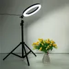 led ring light with stretchable tripod stand selfie stick 6inch 8inch 10inch dimmable floor table annular lamp for selfie makeup i5383896