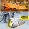 الحياة في الهواء الطلق bivy حالات الطوارئ كيس النوم الحرارية إبقاء دافئ للماء mylar الإسعافات الأولية الطوارئ بلانك التخييم بقاء والعتاد