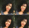 2022 Fashion Density Wigs Glueless Brasilian Afro Kinky Curly Human Hair Silk Top Full spets med naturlig hårfäste för svarta kvinnor
