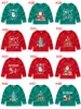 Halloween Jul Barn T-shirts Baby Långärmad Santa Claus Pumpkin Cartoon Tees Tröjor Barnens Casual Bomull T-shirts Tops M128