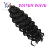 VMAE 100g No Shedding Peruvian Virgin Remy Natural Color Tape In Deep Water Loose Wave Yaki Single Donor Human Hair Extensions