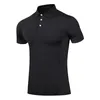 2022 Nya golfkläder andningsbara Men039S Summer Sports Shirt Fitness Sportswear Lapel Tshirt6734902