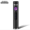 Cylindrical USB Metal Electronic Lighter Cigarette Fumer Rechargeable Double Arc Lighters 10 TYPES AVEC BOX POWER ASPORT