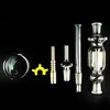 Nector Collectors Mini Dab Straw With Titanium Tip 10mm Joint Oil Burner Handrör Dabber Dish Nector Collector Set NC013676505