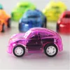 Mini Kinderen Speelgoed Trek Auto Transparent Racing Toy Snoep Kleur Back Racing Plastic Trek Auto Pasen Egg Filler Leuk Car Toys