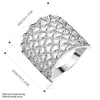 Nuevo anillo plateado de plata esterlina para mujer DJSR543 Tamaño EE. UU. 8 Diseño de moda unisex 925 Placa de plata Anillos de banda joyería 1213762