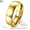 Anneau classique en acier inoxydable Goldcolor Anneaux de mariage Smooth Lovers Alliance Alliance Bijoux Bijoux Couples Ring3346632