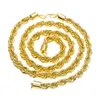 Fashion-Hip Hop Gold Twist Chain Necklace Fashion Gold Silver Twist Chain Bracelet Necklace Jewelry Set