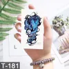 3D tillfällig tatuering Animal Blue Tiger Snake Moth för Boy Girl Children Tattoo Sticker Kids Watercolor Tatto Arm Art1881748