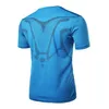 Nowy Lato Mężczyźni Bieganie Dry Fit T Shirts Mężczyźni Szybki Suchy Szkolenia Fitness Siłownia T Koszulka Oddychająca Sport Sports Spodenki Rękaw Tee