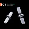 Adaptateur en verre femelle mâle 10mm 14mm 18mm Bong pour narguilés plates-formes pétrolières Bongs ZJ558