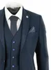 Mens Wool Tweed Peaky Blinders Suit 3 -stycken Autentisk 1920 -talsskräddarsydd Fit Classic Prom Suit (Jacka+Pants+Vest)