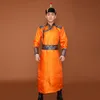 Masculino adulto trajes étnicos roupas mongóis gola robe masculino mongol festa de casamento festival trajes vestido oriental