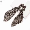 20pcs/lot 2019 Leopar Yılan Çiçek Noktası Salları Scrunchies Kadın Saç Eşarp Elastik Yay Halat Şerit Band Kız Saç Aksesuarları