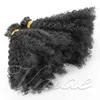 VMAE Vrigin Human Hair 100g Natural Color Kinky Curly I Tip Estensioni dei capelli pre-incollate