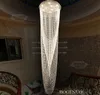 Villa duplex trappor ljuskristall hängande ljus modern kreativ trappa kristall lång hängande belysning myy