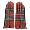 Femmes Plaid Gants chauds Mode Vélo d'hiver mitaines extérieur laine Vérifiez Warmer mitaines Gants d'entraînement Grille TTA1843