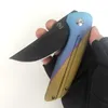 Versão limitada de personalização Barker facas Hokkaido Flipper afiado Facas de dobramento Personalizado Titanium Lidar com M390 Lâmina Ao Ar Livre Ferramentas de Camping Pocket EDC