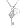 Groothandel-New Heart Crown Key Originele Ketting Solid Back Cover geïmporteerd 925 Sterling Verzilverd Wens Logo Kerstcadeau